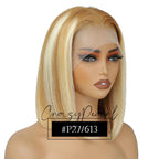 CrazyPearl Rose Pink Short Colored Bob Human Hair Wigs 13X4 Straight Bob Wig Human Hair Lace Front Wigs 10Inch-14Inch