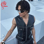 Hesperis Short Curly Wigs Natural Color Lace Front Human Hair Wig Pixie Cut Men's Wig With Bangs Curly Mullet Wig Middle Part