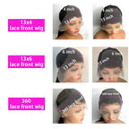 30 40 Inch Bone Straight Transparent 13x6 Lace Frontal Human Hair Wigs 250 Density Brazilian Remy 13x4 Lace Front Wig For Women