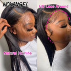 Wow Angel 360 Full Lace Human Hair Wigs Real HD Lace Frontal Wigs Melt Skins Pre Plucked 30 inch Straight Remy Hair For Woman