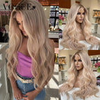 LUX VOGUE Cream Blonde Body Wave 100% Real Human Hair Wig Ash Blonde Preplucked 13x6 Lace Front Wig Pre Cut Ready To Wear Wigs