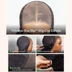 UNice 7x5 Bye-Bye Slip™ Lace Side Part Honey Blonde Highlight Curly Bob Wig 180% Density Ready To Wear Glueless Human Hair Wigs