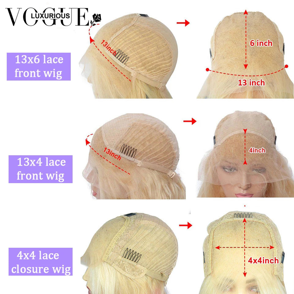 Dark Ash Brown Colored 13x6 Loose Body Wave Closure Wigs Brazilian Virgin Human Hair Transparent Lace Front Women Wig