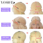 Dark Ash Brown Colored 13x6 Loose Body Wave Closure Wigs Brazilian Virgin Human Hair Transparent Lace Front Women Wig