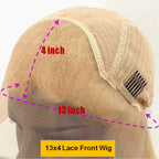 Ombre Pink Rosemary Colored Human Hair Body Wavy Glueless 13x4 Lace Front Wigs #613 Made Pre Plucked 180% Density Full Lace Wigs