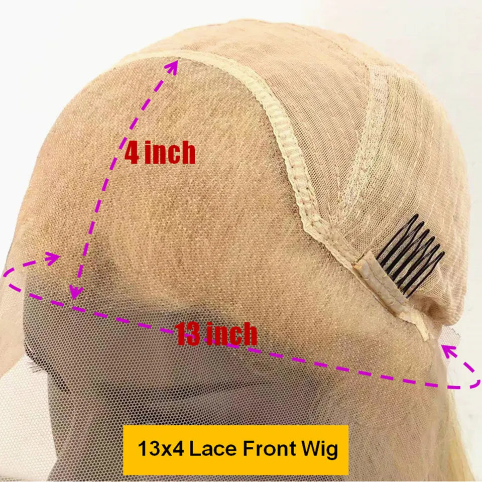 Highlight Balayaga Human Hair Short Bob Wigs Brown Blonde Glueless 13x4 Lace Front Wigs Natural Hairline #613 Made Full Lace Wig