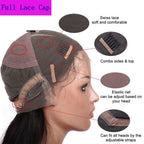 KInky Straight Body Wave Jet Black Women Wigs Virgin Human Hair 13x6 Lace Front Wigs Full 200Density Full Lace 360 Lace Froontal