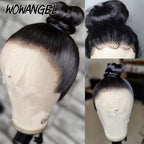 Wow Angel 360 Full Lace Human Hair Wigs Real HD Lace Frontal Wigs Melt Skins Pre Plucked 30 inch Straight Remy Hair For Woman